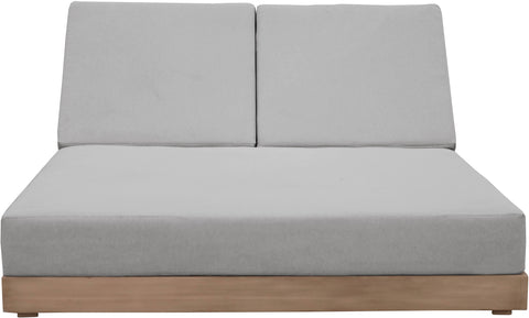 Rowan Grey Olefin Performance Fabric Outdoor Patio Double Lounge Chair, 1 Piece