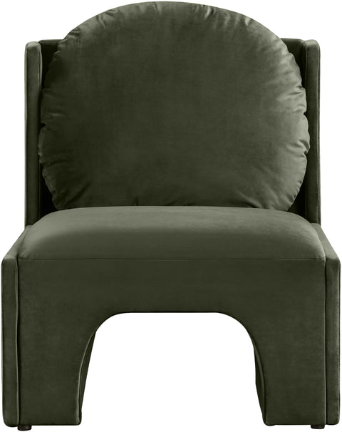 Indie Green Velvet Upholstered Accent Chair, 1 Piece