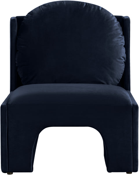 Indie Navy Velvet Upholstered Accent Chair, 1 Piece