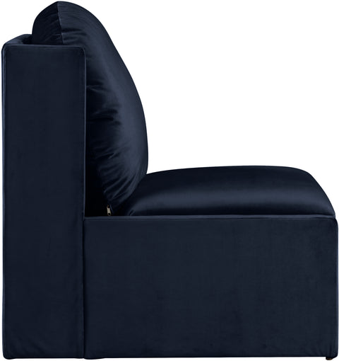 Indie Navy Velvet Upholstered Accent Chair, 1 Piece