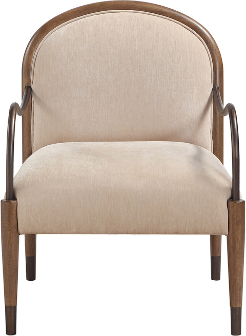 Harper Beige Fabric Upholstered Accent Chair, 1 Piece