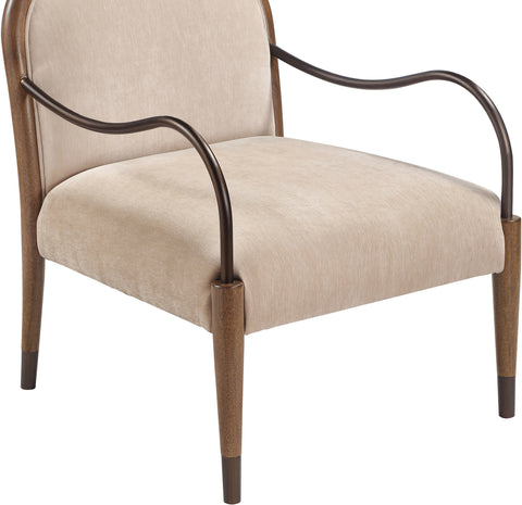 Harper Beige Fabric Upholstered Accent Chair, 1 Piece
