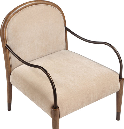 Harper Beige Fabric Upholstered Accent Chair, 1 Piece