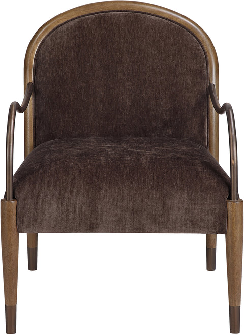 Harper Brown Fabric Upholstered Accent Chair, 1 Piece