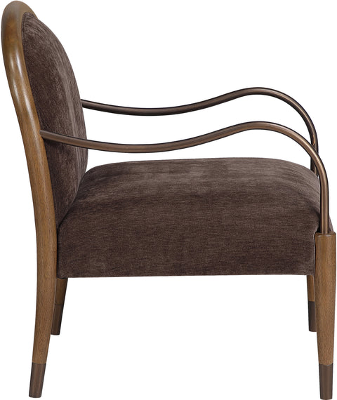 Harper Brown Fabric Upholstered Accent Chair, 1 Piece