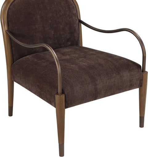 Harper Brown Fabric Upholstered Accent Chair, 1 Piece