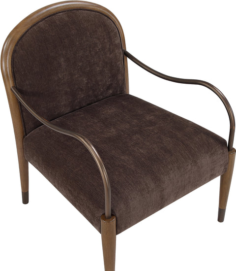 Harper Brown Fabric Upholstered Accent Chair, 1 Piece