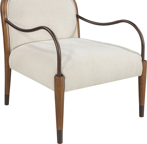 Harper Cream Fabric Upholstered Accent Chair, 1 Piece