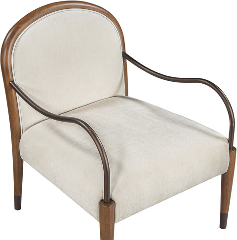 Harper Cream Fabric Upholstered Accent Chair, 1 Piece