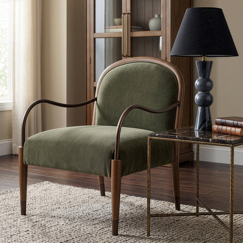 Harper Green Fabric Upholstered Accent Chair, 1 Piece