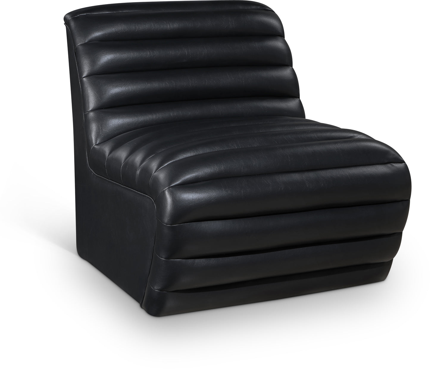 ezra black ezran leather accent chair