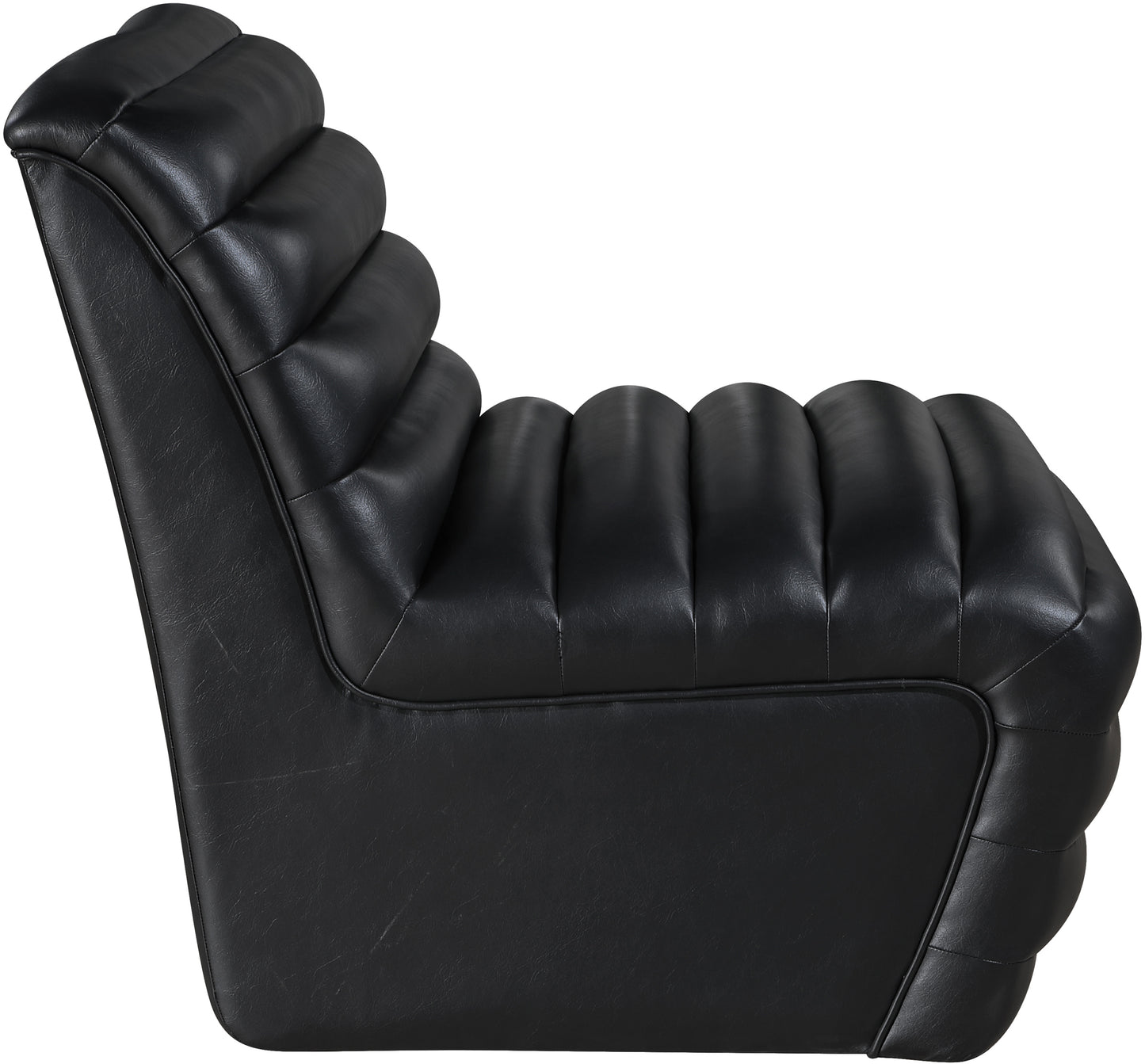 ezra black ezran leather accent chair