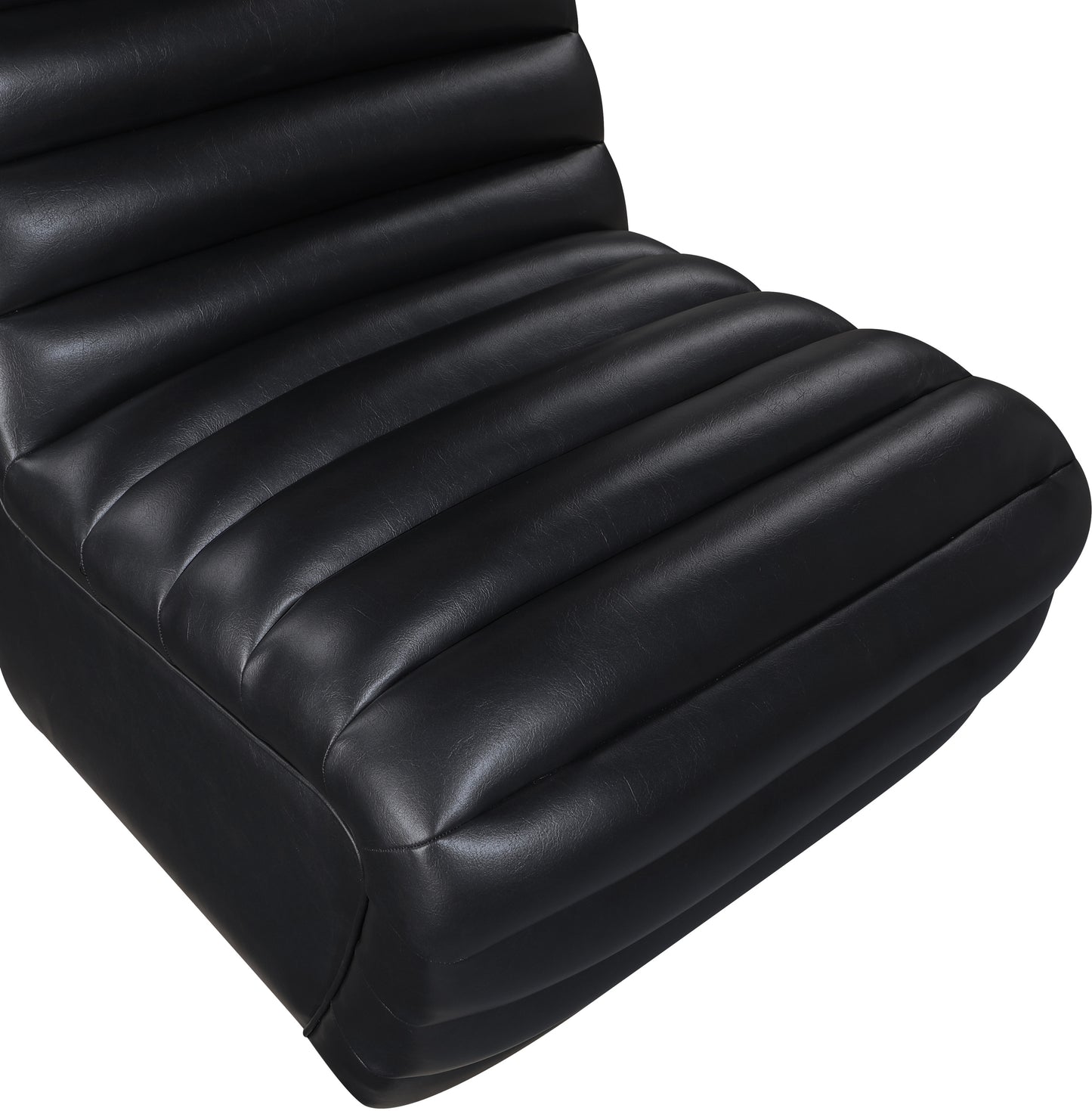 ezra black ezran leather accent chair