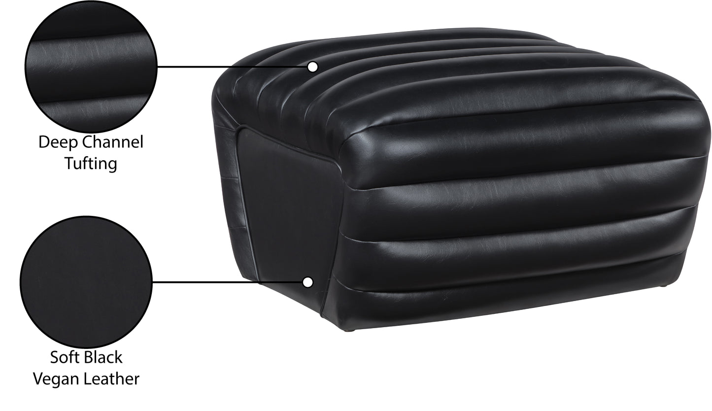 ezra black ezran leather ottoman