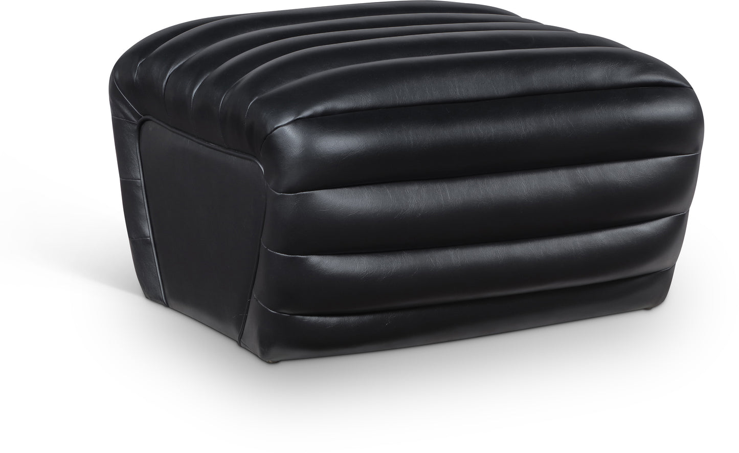 ezra black ezran leather ottoman