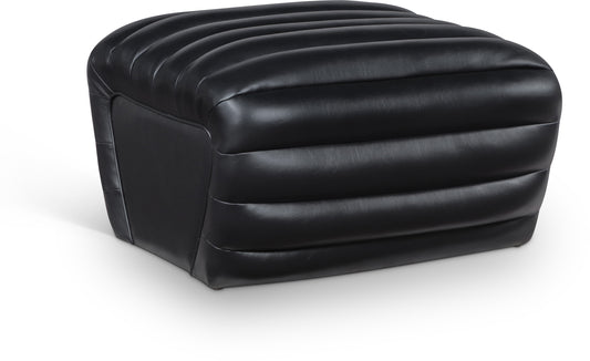 Ezra Black Ezran Leather Ottoman