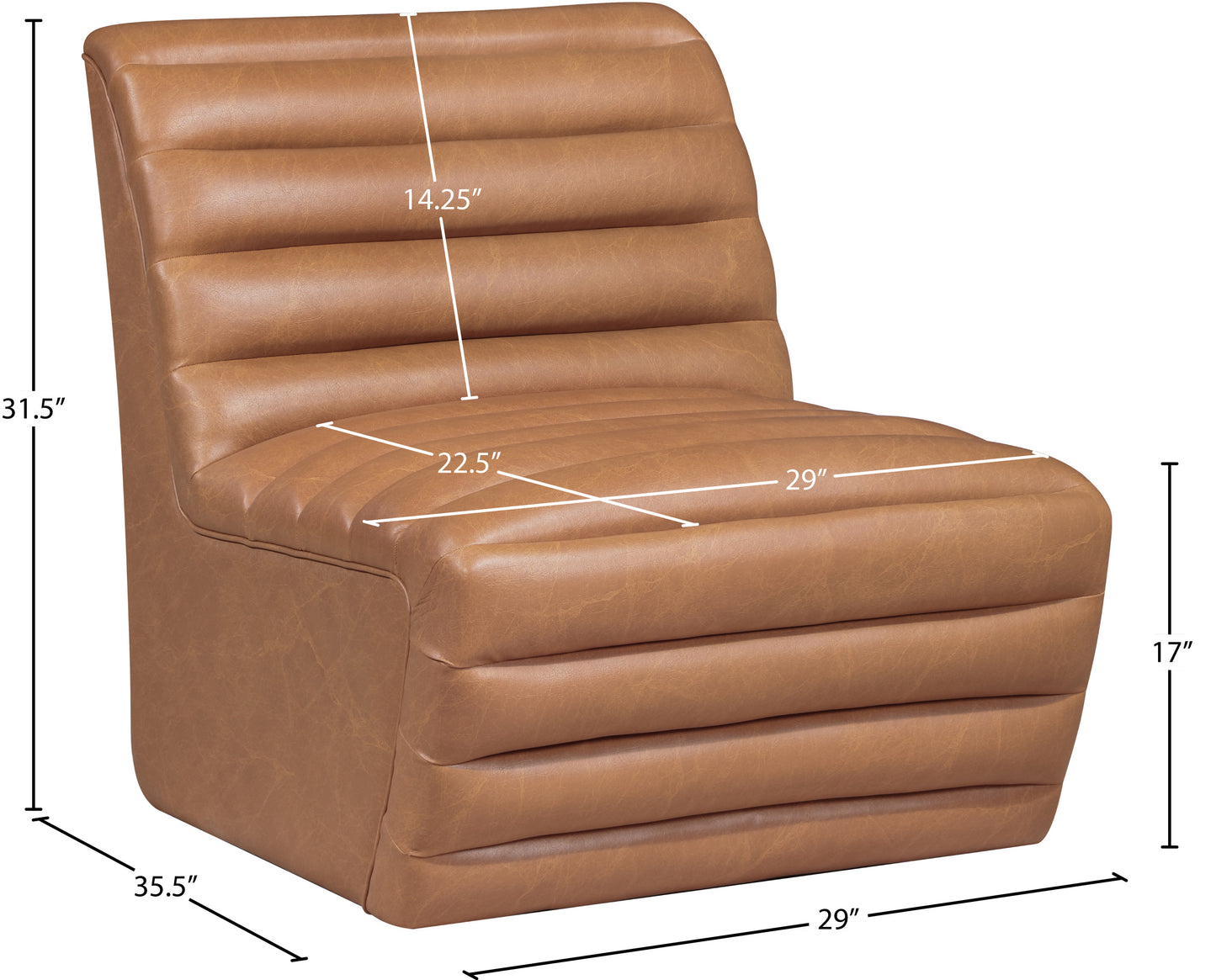 ezra cognac ezran leather accent chair