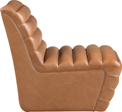 Ezra Cognac Ezran Leather Accent Chair