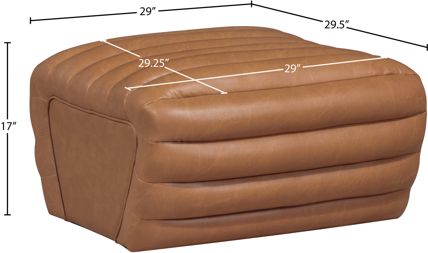 ezra cognac ezran leather ottoman