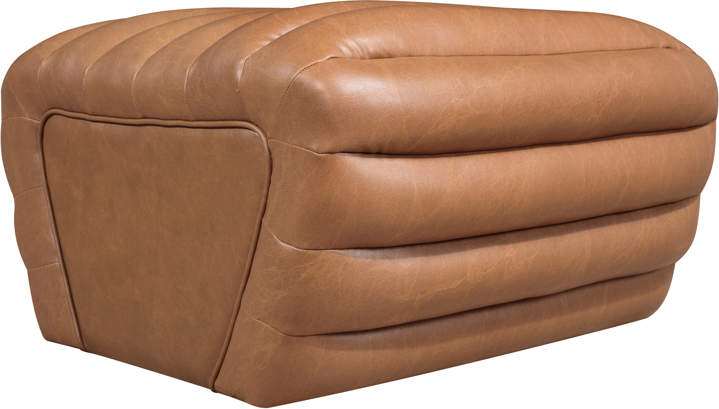 ezra cognac ezran leather ottoman