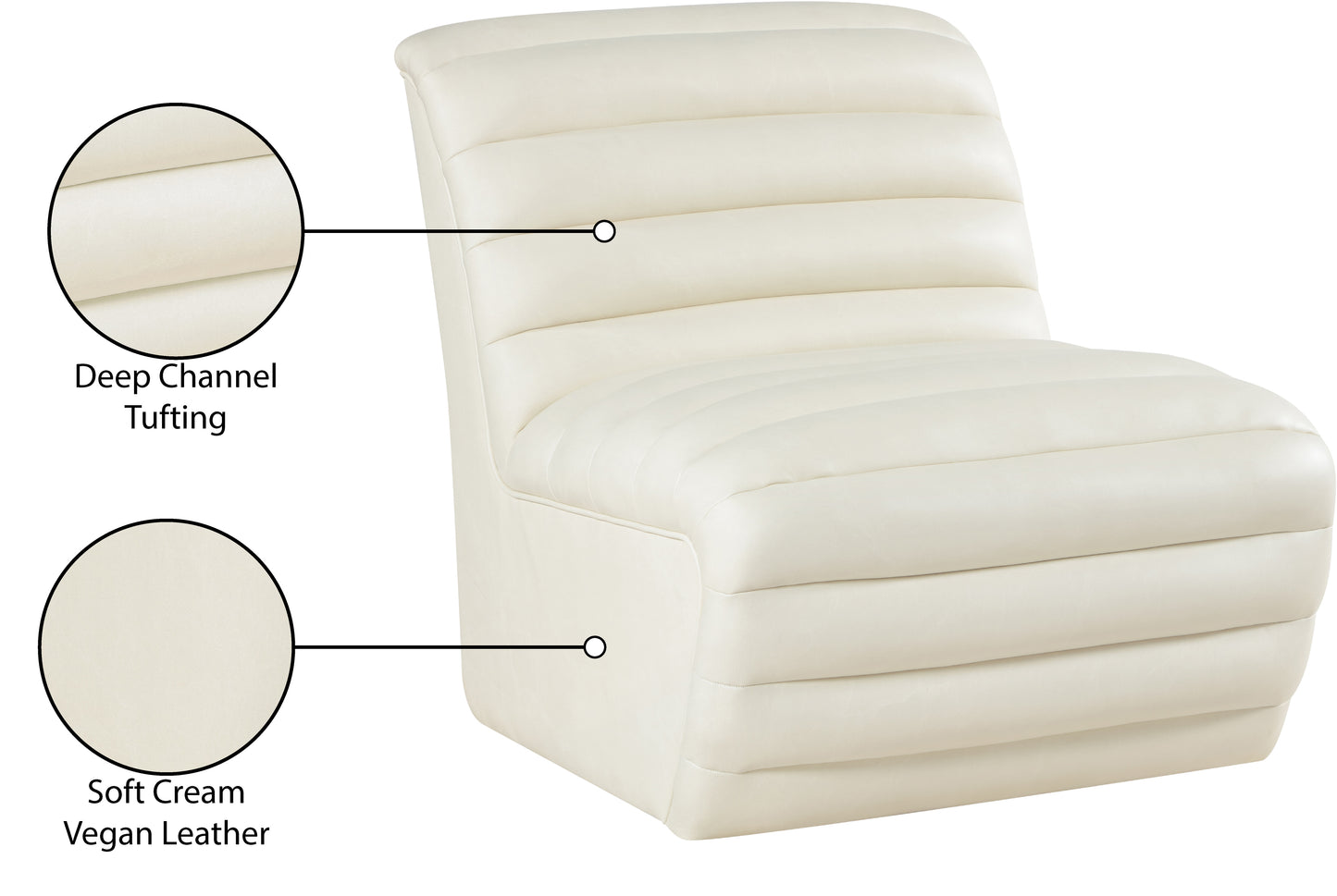 ezra cream ezran leather accent chair