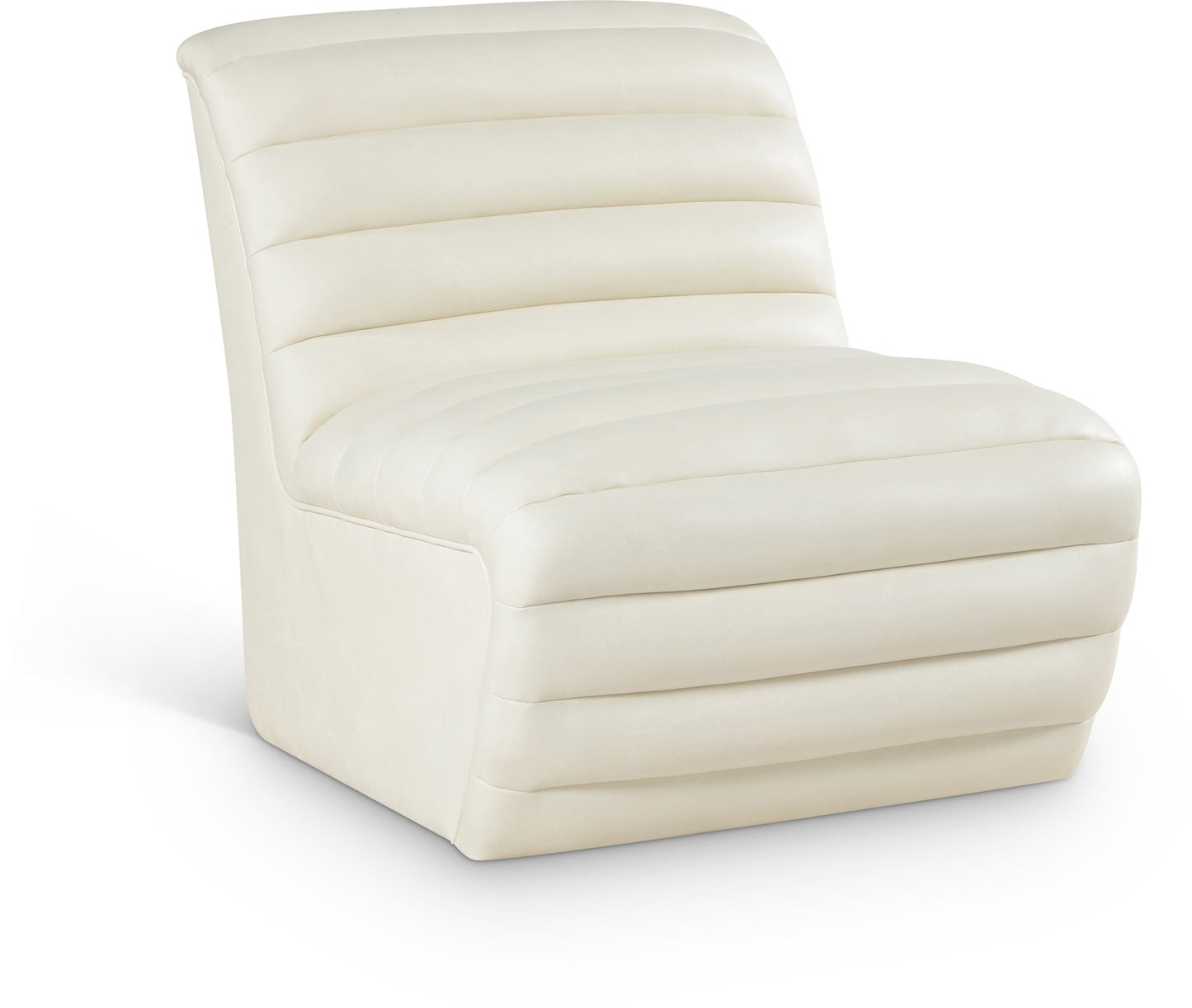 ezra cream ezran leather accent chair