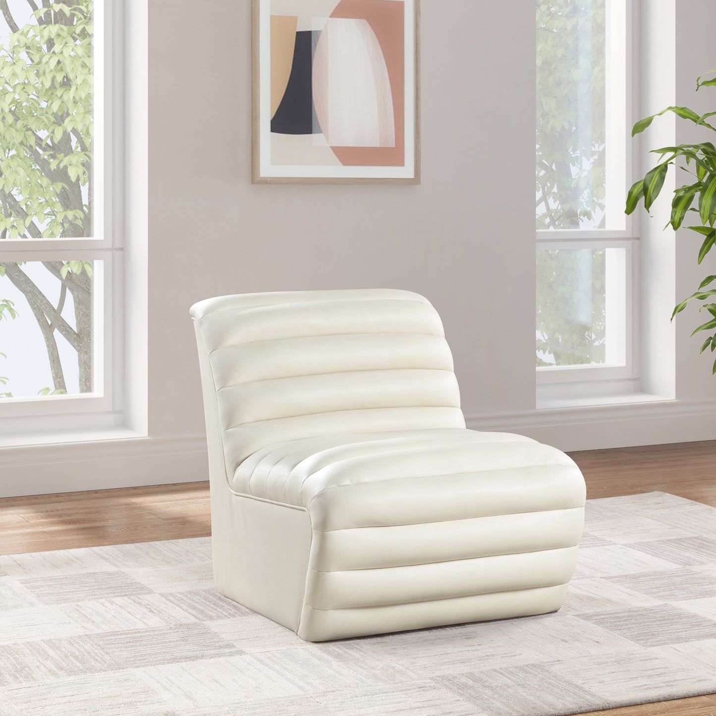 ezra cream ezran leather accent chair