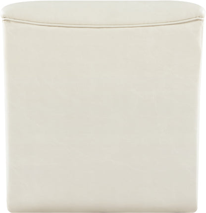 Ezra Cream Ezran Leather Accent Chair