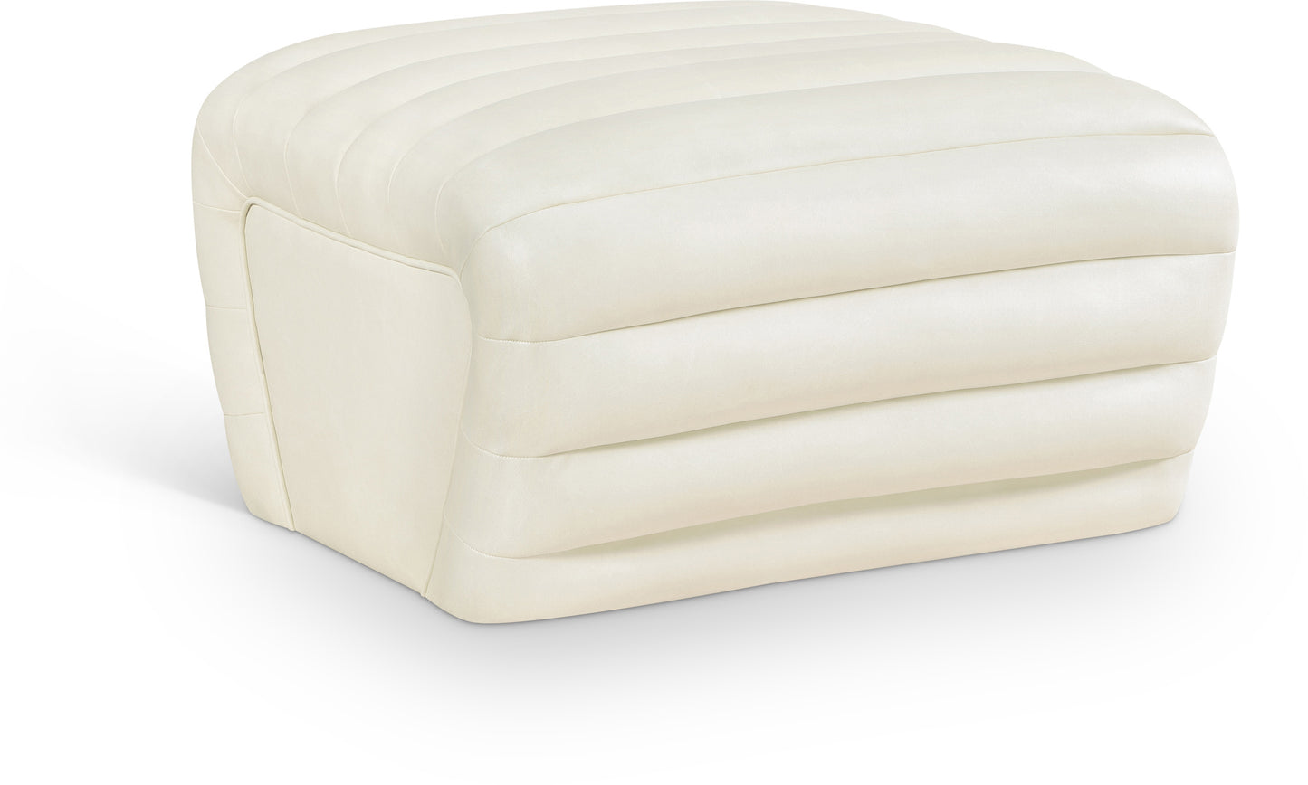 ezra cream ezran leather ottoman