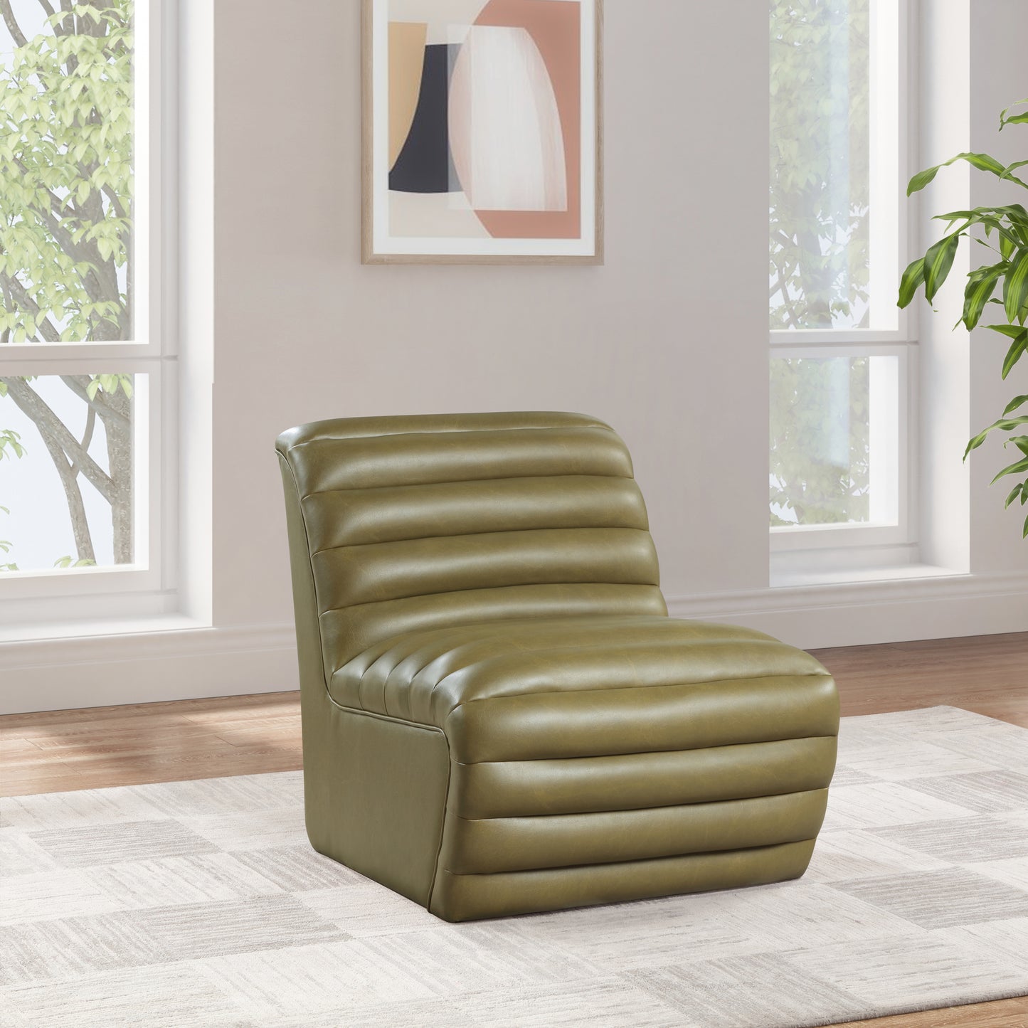 ezra olive ezran leather accent chair