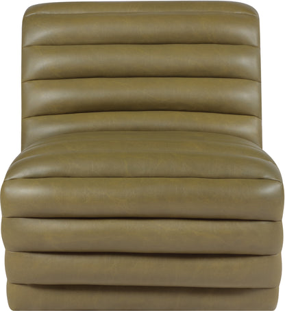 Ezra Olive Ezran Leather Accent Chair