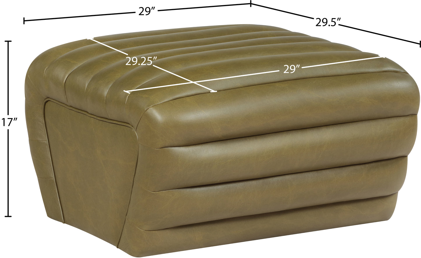 ezra olive ezran leather ottoman