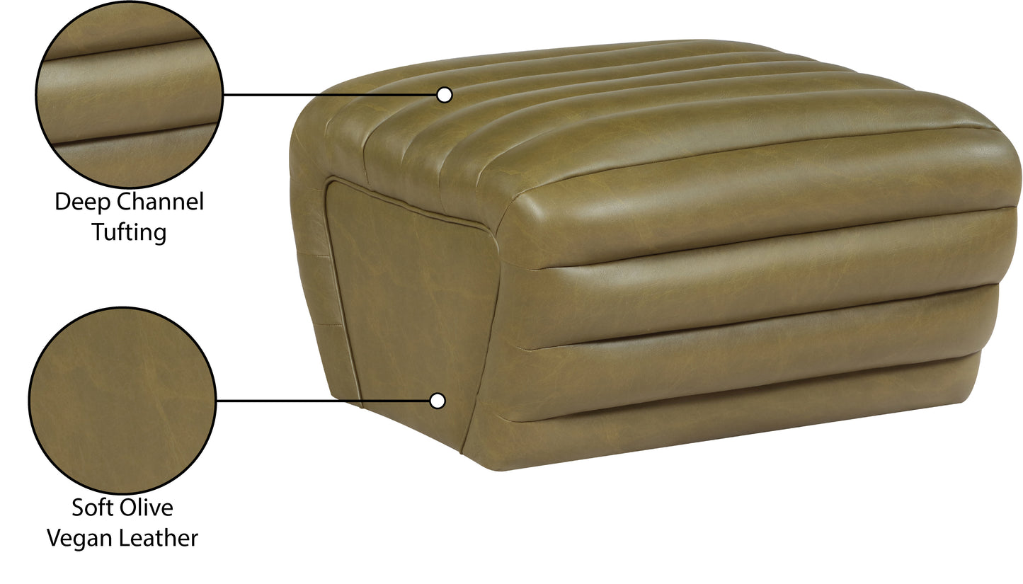 ezra olive ezran leather ottoman