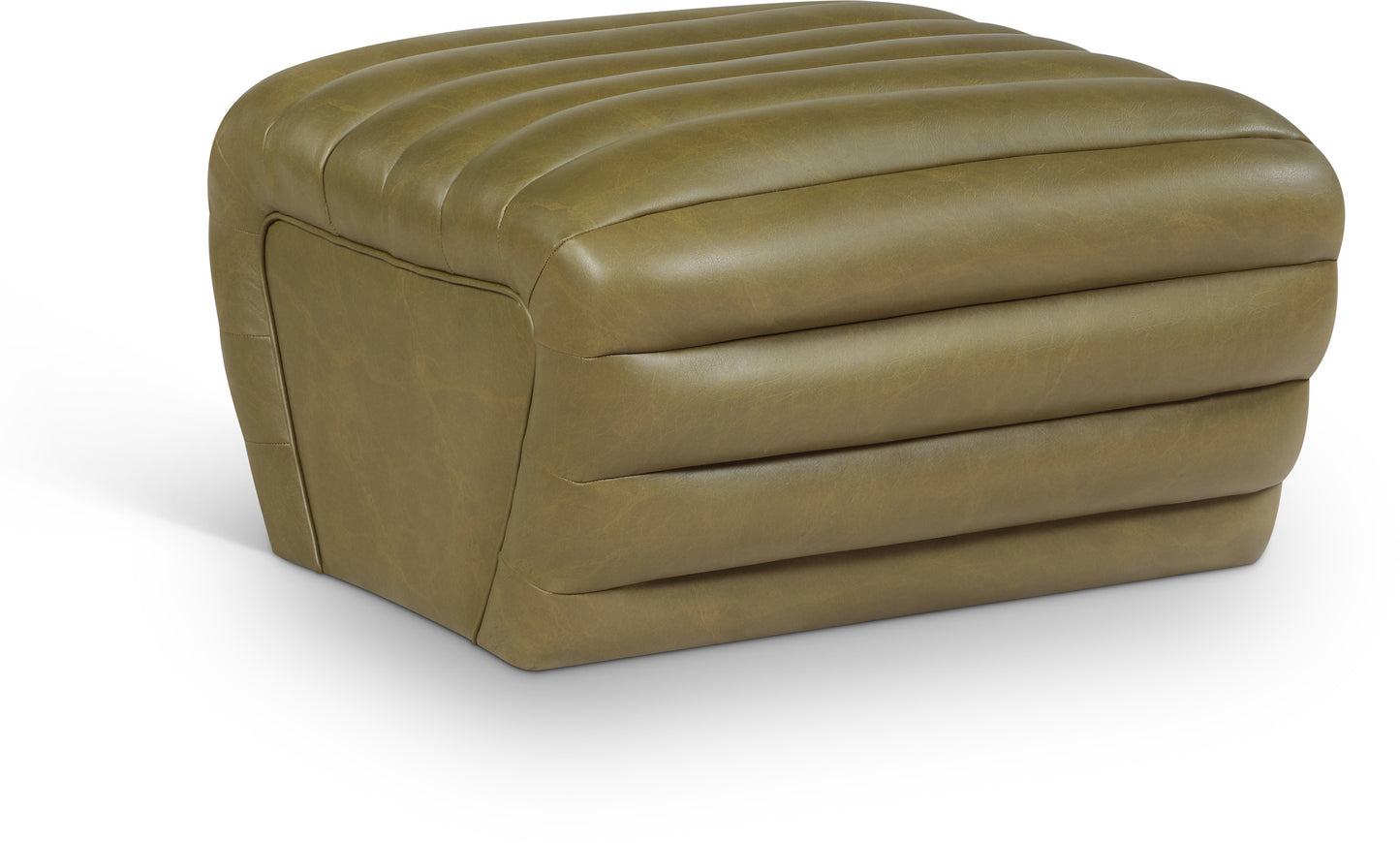 ezra olive ezran leather ottoman