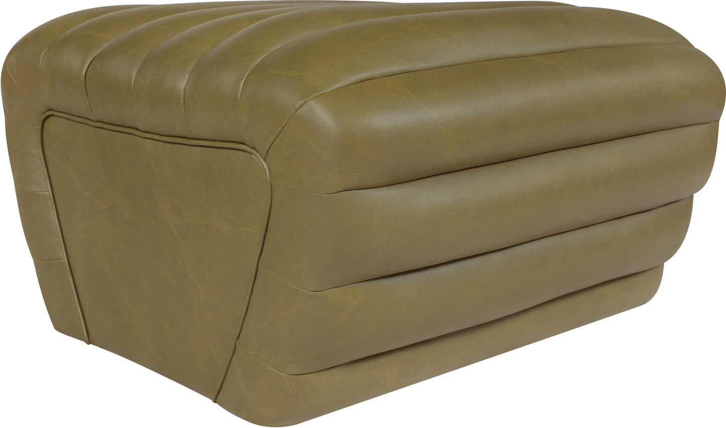 ezra olive ezran leather ottoman