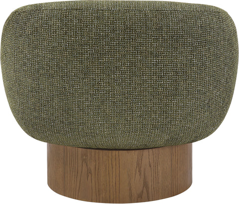Harper Green Interwoven Fabric Upholstered Swivel Accent Chair, 1 Piece
