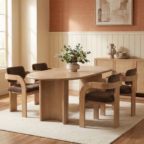 Celeste Brown Velvet Performance Fabric Upholstered Dining Chair, 2-Piece