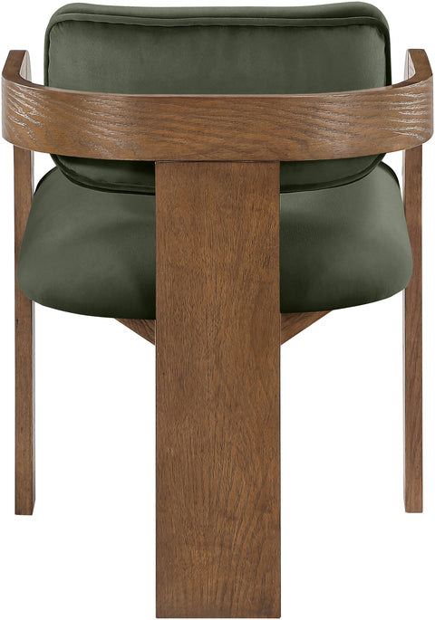 Celeste Green Velvet Performance Fabric Upholstered Dining Chair, 2-Piece