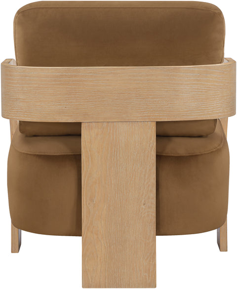 Celeste Saddle Velvet Performance Fabric Upholstered Accent Chair, 1 Piece