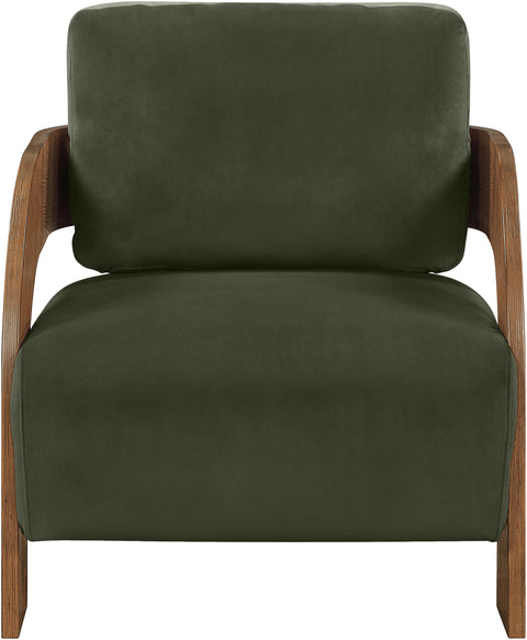 Celeste Green Velvet Performance Fabric Upholstered Accent Chair, 1 Piece