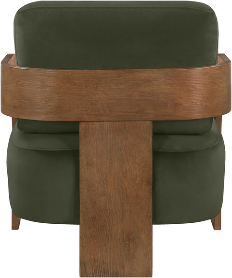 Celeste Green Velvet Performance Fabric Upholstered Accent Chair, 1 Piece