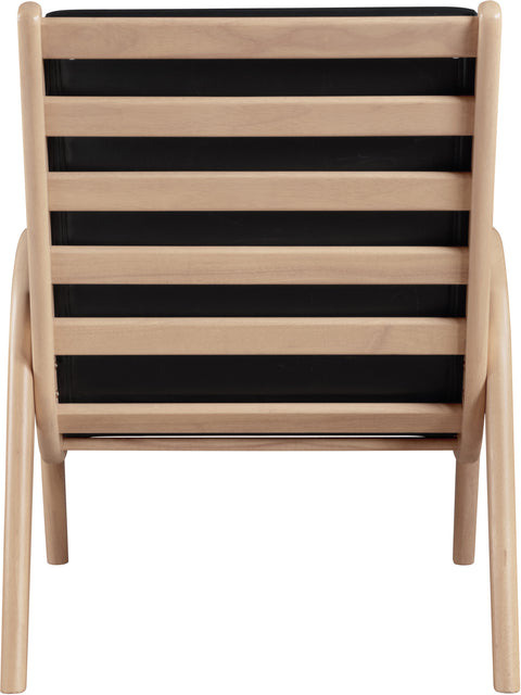 Talia Black Vegan Leather Upholstered Accent Chair, 1 Piece