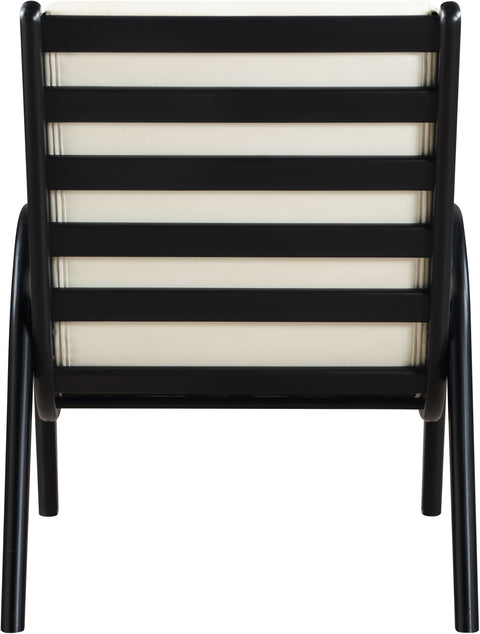 Talia Cream Vegan Leather Upholstered Accent Chair, 1 Piece (Style 2)