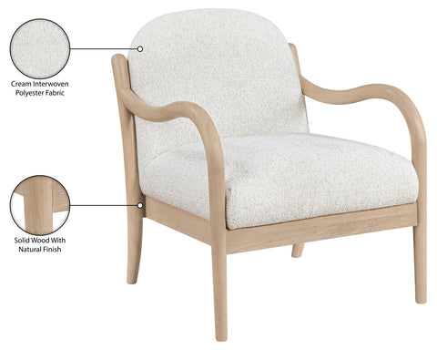 Noelle Cream Performance Fabric Upholstered Accent Chair, 1 Piece
