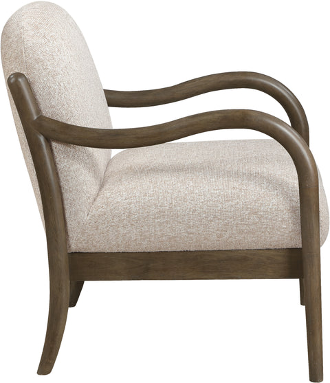 Noelle Beige Performance Fabric Upholstered Accent Chair, 1 Piece