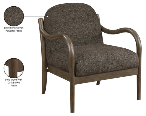 Noelle Brown Performance Fabric Upholstered Accent Chair, 1 Piece