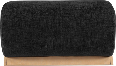 Waverly Black Fabric Upholstered Ottoman, 1 Piece