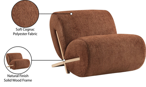 Waverly Cognac Fabric Upholstered Accent Chair, 1 Piece