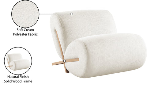 Waverly Cream Fabric Upholstered Accent Chair, 1 Piece