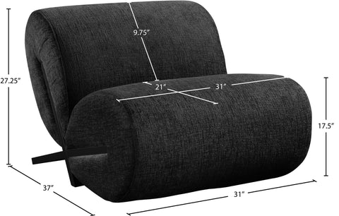 Waverly Black Fabric Upholstered Accent Chair, 1 Piece (Style 2)